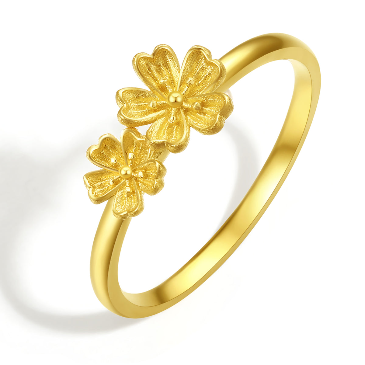 999 24K Gold Ring Flower 2.3-3.1g A0111670