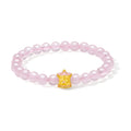 'Year of the Horse' 24K Gold Beaded Bracelet Rose Quartz Carousel Horse 0.58-0.88g 17cm A1915531