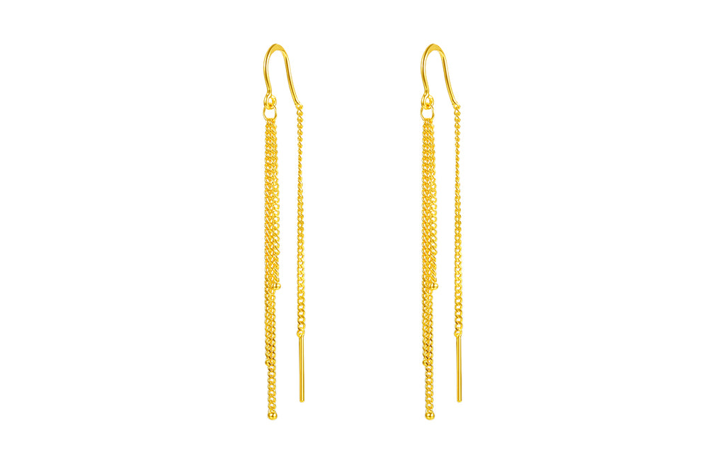 999 24K Gold Earrings 4.7-5.1g AA091678