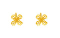 "infinite" 24K Gold Earrings Clover 0.98-1.48g A099611