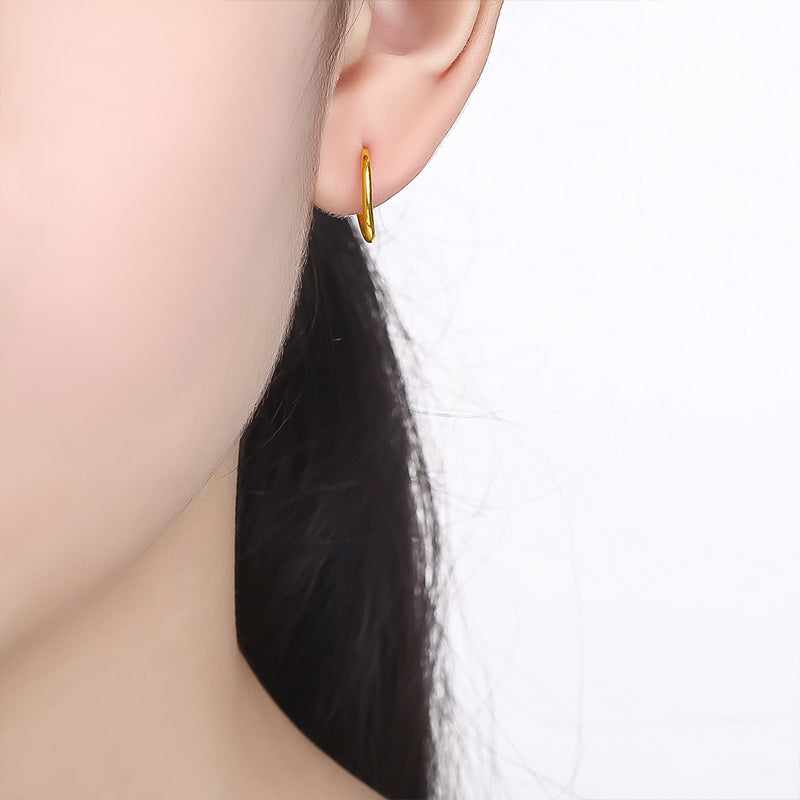 999 24K Gold Earrings 1-1.2g AA090923