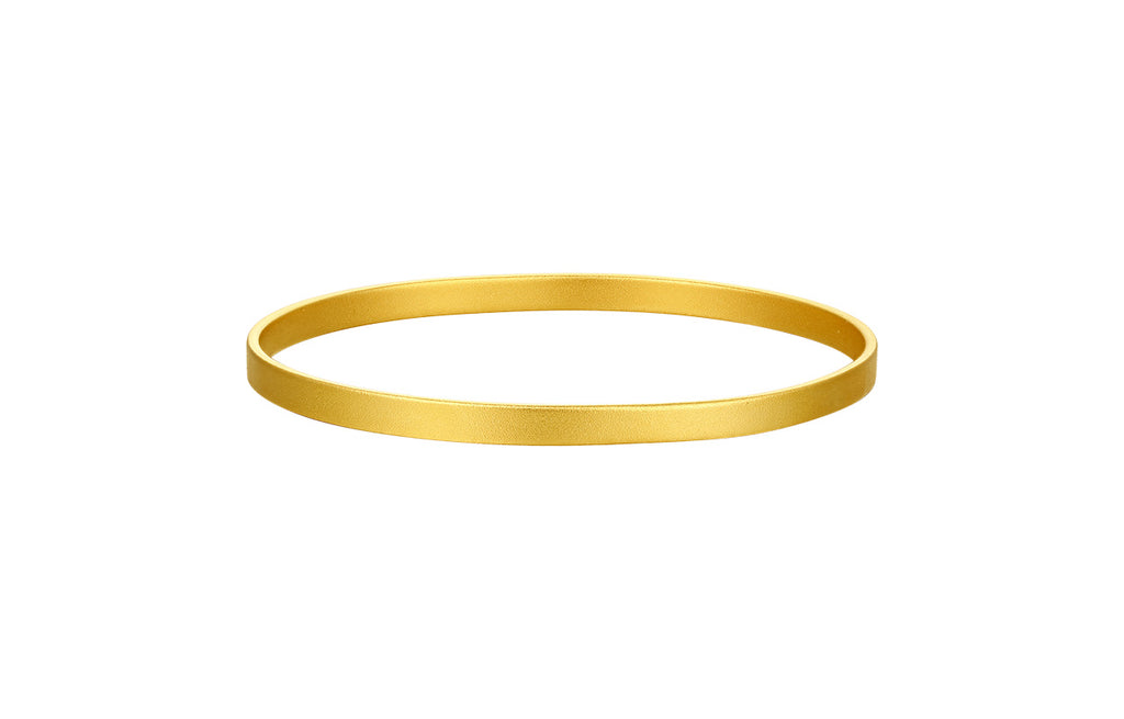 999 24K Gold Bangle Bracelet 17.5-19.5g A1011720