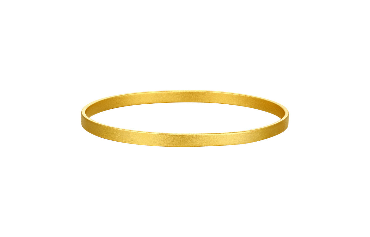 999 24K Gold Bangle Bracelet 17.5-19.5g A1011720