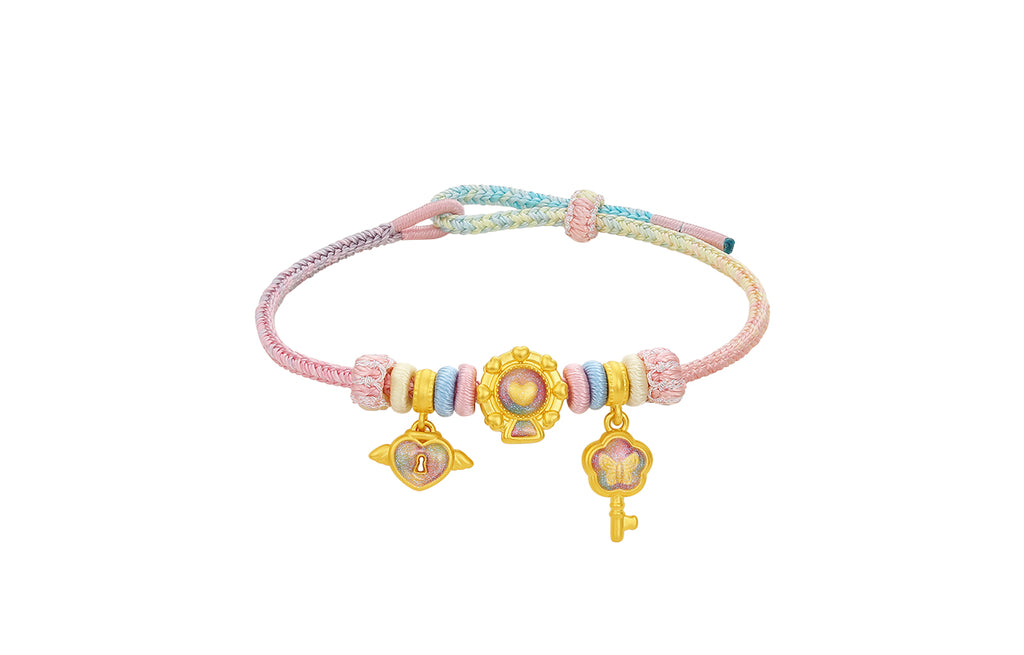 "Pop wu~" 24K Gold String Bracelet  1.6-2.1g A1715608