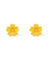 999 24K Gold Earrings Flower 0.7-0.9g A0910969