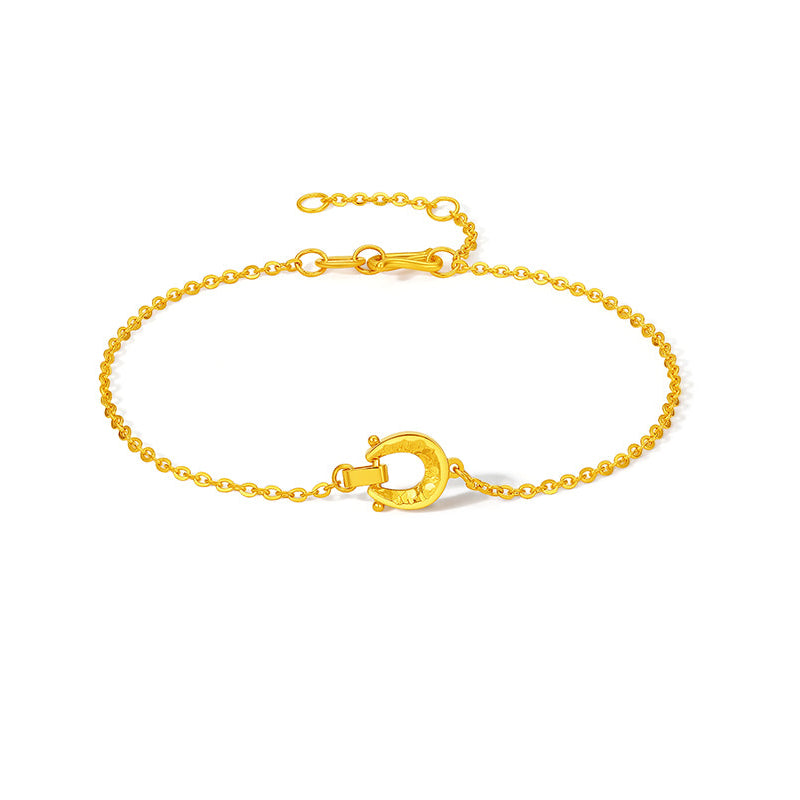 'Year of the Horse'  24K Gold Pendant Necklace/Bracelet/Stud Earrings Horseshoe A0615537 A0615538 A0615539