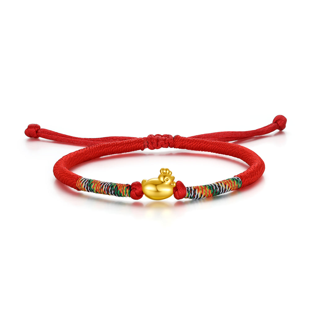 "Chinese Zodiac" 24K Gold String Bracelet Chinese Zodiac 0.3-0.5g