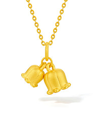 24K Gold Pendant Flower 1-1.3g A0411316