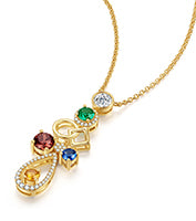 S925 Sterling Silver Pendant Necklace Cubic Zirconia 4.3-4.8g 45+5cm J0612883