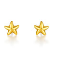 24K Gold Earrings Star 0.61-0.81g AA096005