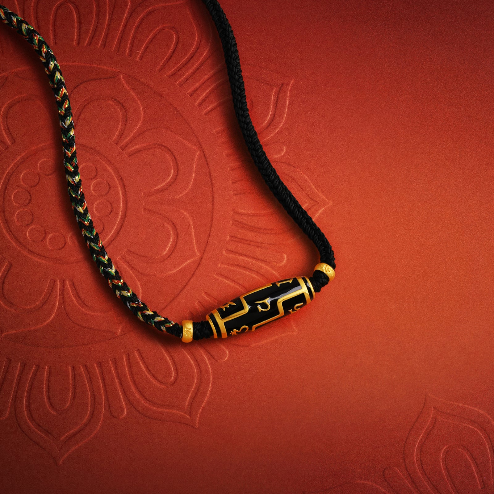 'Jiuhua Mountain' 24K Gold Pendant Necklace Buddhist Scripture A0415287