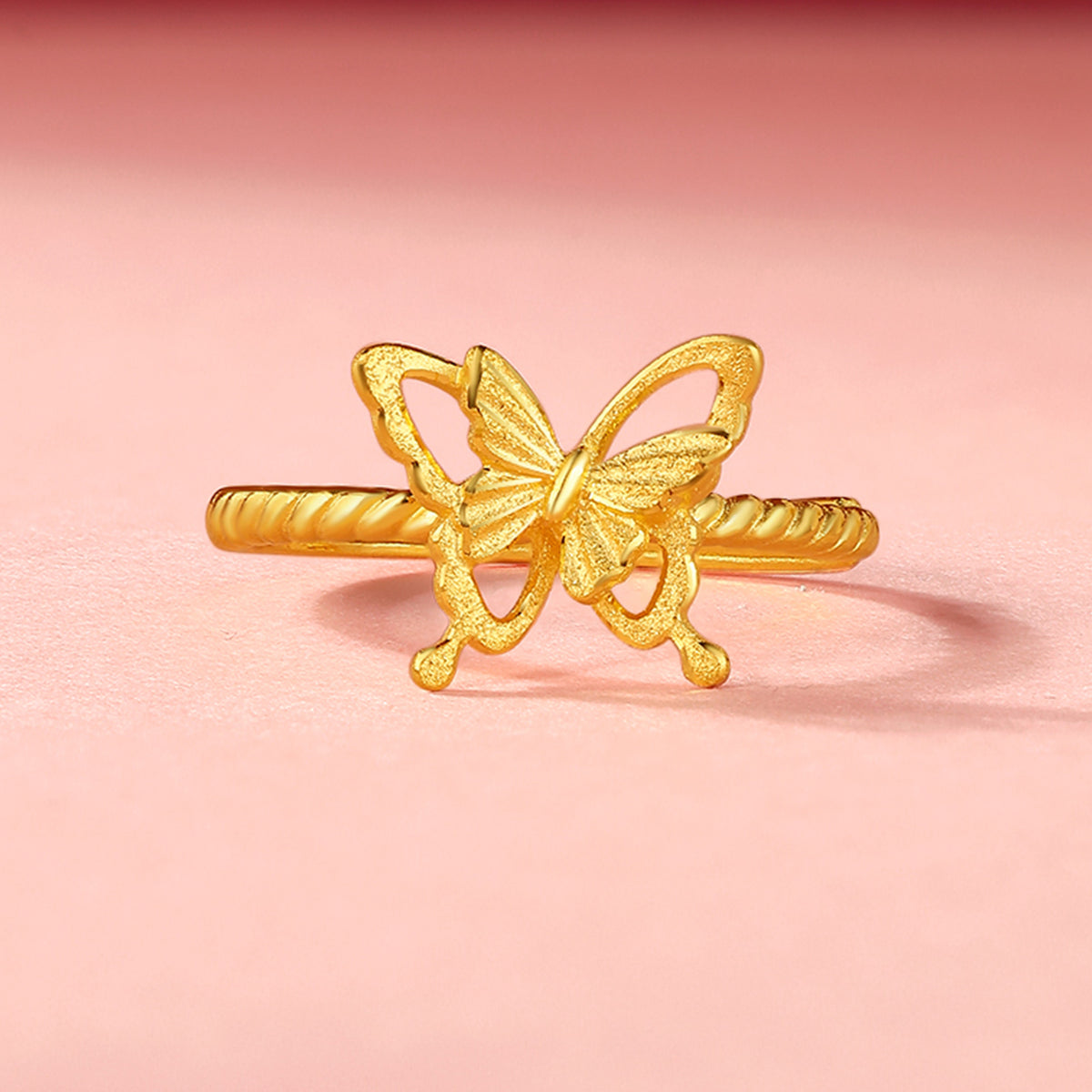999 24K Gold Ring Butterfly 2.4-2.8g A0112521