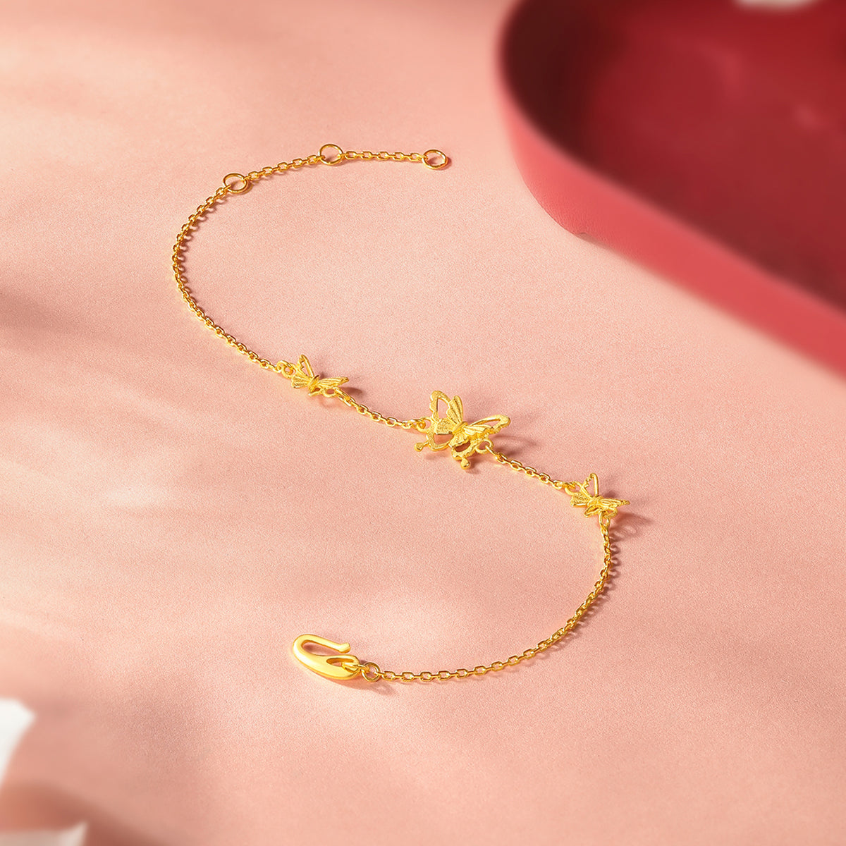 999 24K Gold Chain Bracelet 2.5-3.1g A0712519