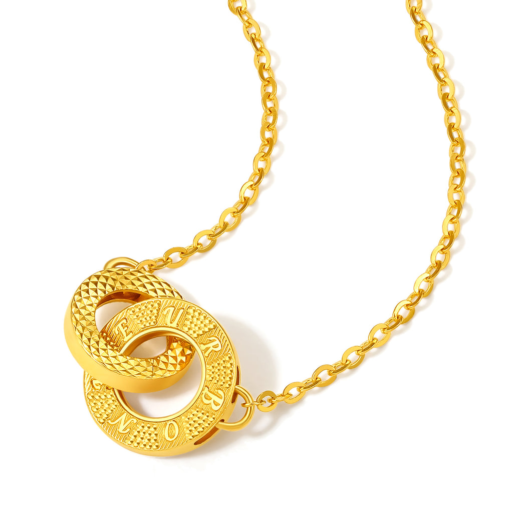 "infinite" 24K Gold Pendant Necklace 4-4.5g A0610116