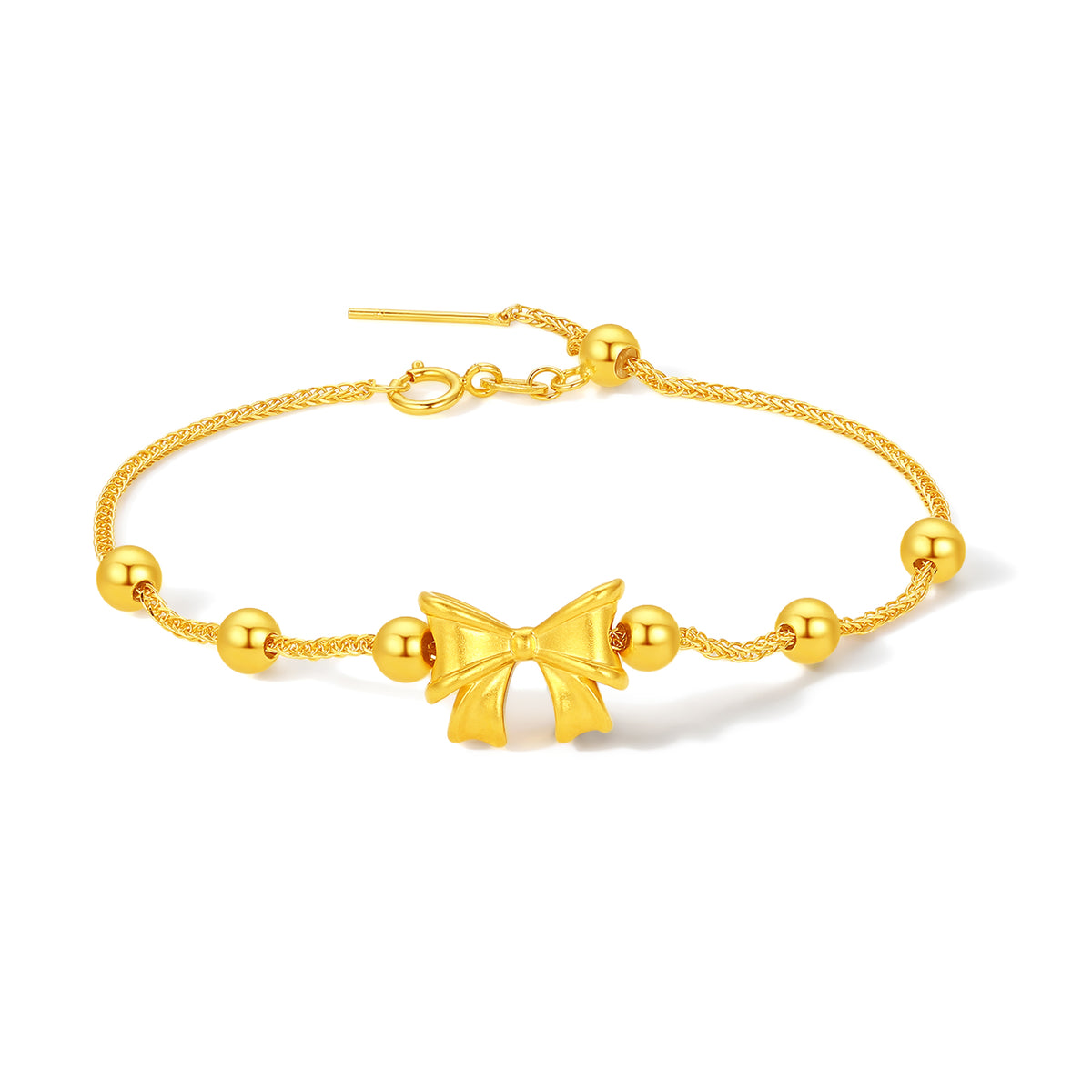 24K Gold Charm Bracelet Butterfly 0.3-0.4g A1626748