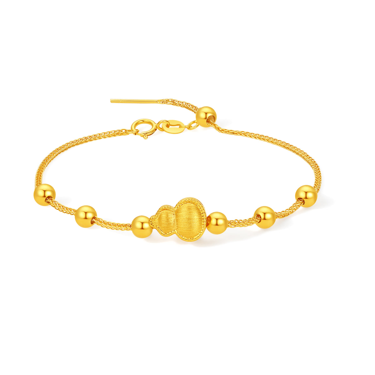 24K Gold Charm Bracelet Gourd 0.3-0.4g A1627011