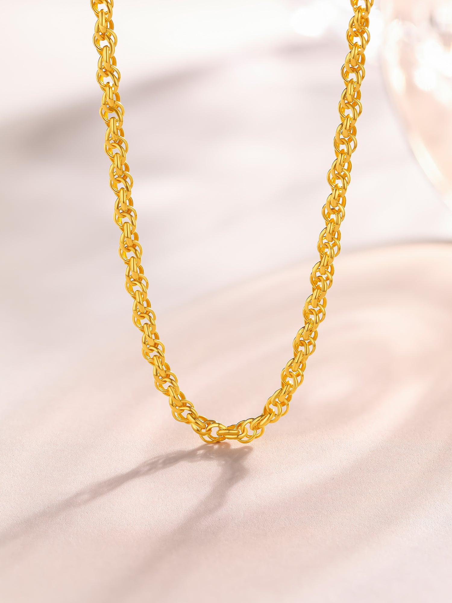 999 24K Gold Necklace 14.25-22.25g A0510913