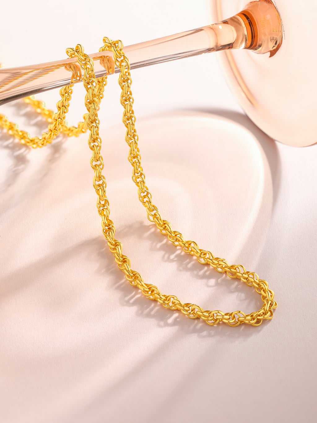999 24K Gold Necklace 14.25-22.25g A0510913