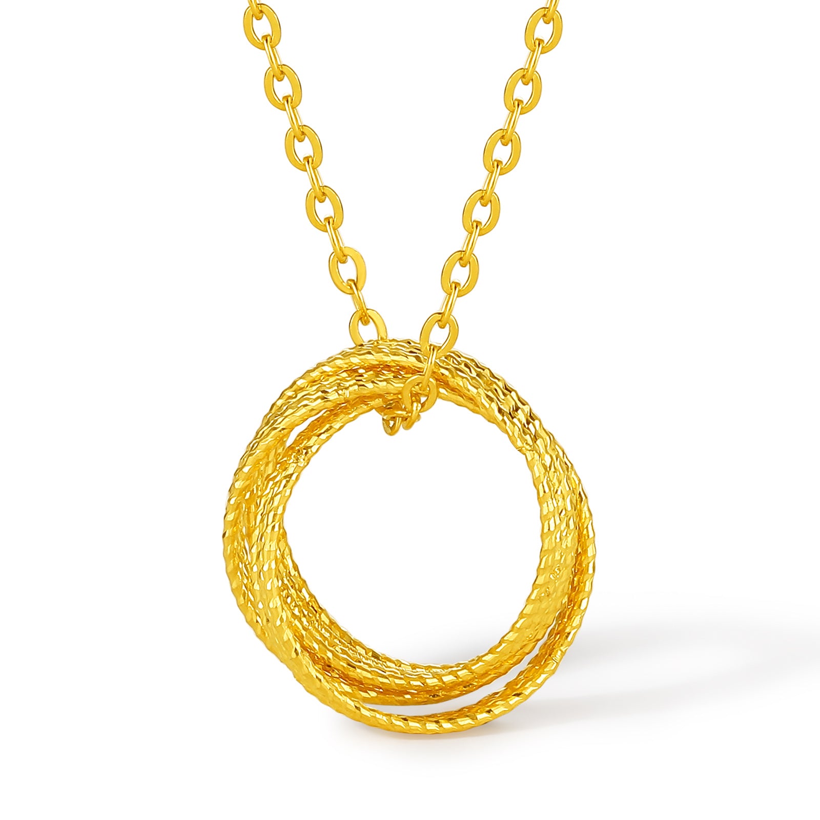"infinite" 24K Gold Pendant Necklace 3.05-3.35g A069573