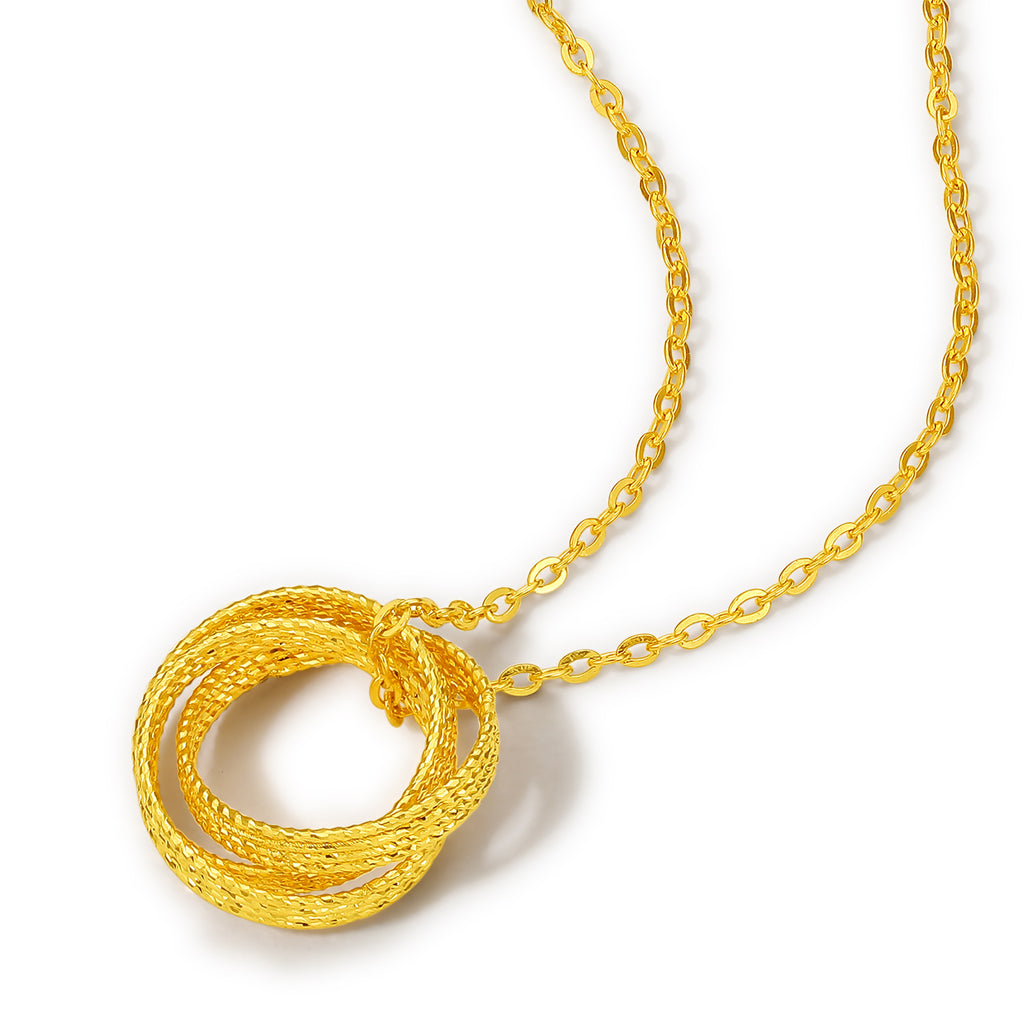 "infinite" 24K Gold Pendant Necklace 3.05-3.35g A069573