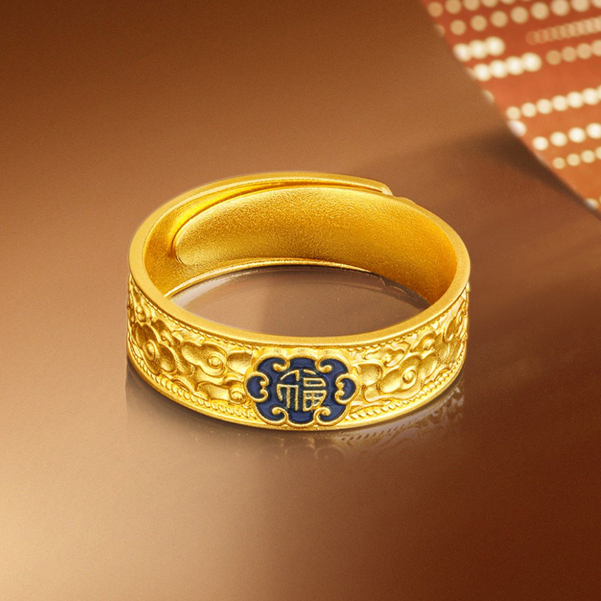 "Wah Kwong" 999 24K Gold Ring 10-12g A0115059
