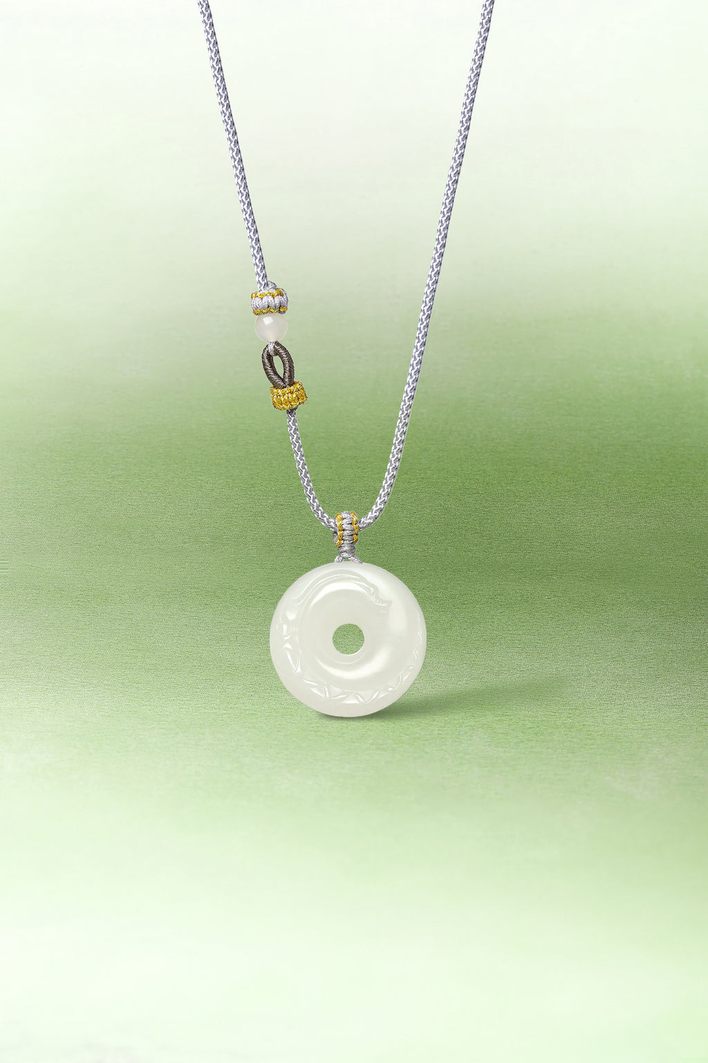 Pendant Hetian Jade 6-6.5mm Peace Buckle Y0413955