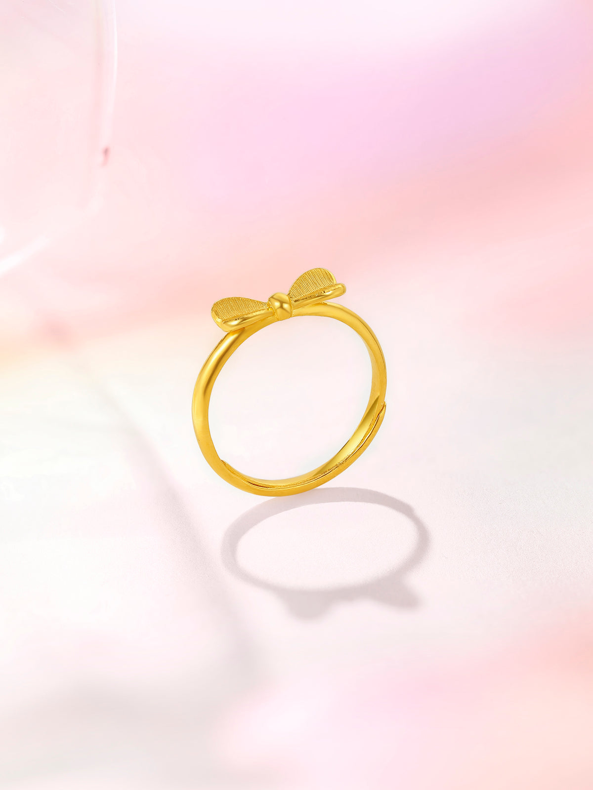 999 24K Gold Ring Bow 2.6-3.2g A0111381
