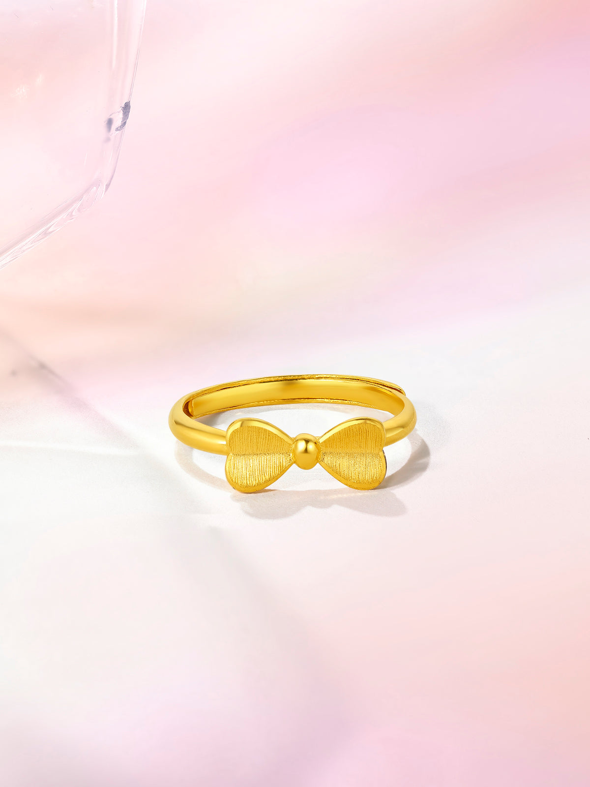 999 24K Gold Ring Bow 2.6-3.2g A0111381