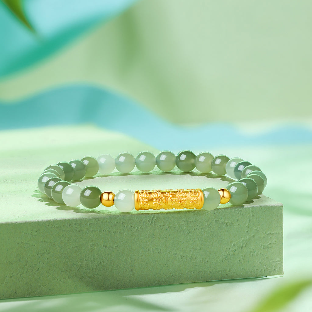 24K Gold Beaded Bracelet 5.7-6.2mm 0.65-0.75g Y1910809