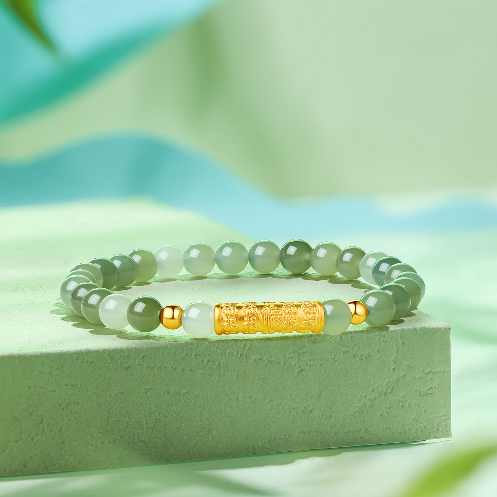 24K Gold Beaded Bracelet 5.7-6.2mm 0.65-0.75g Y1910809