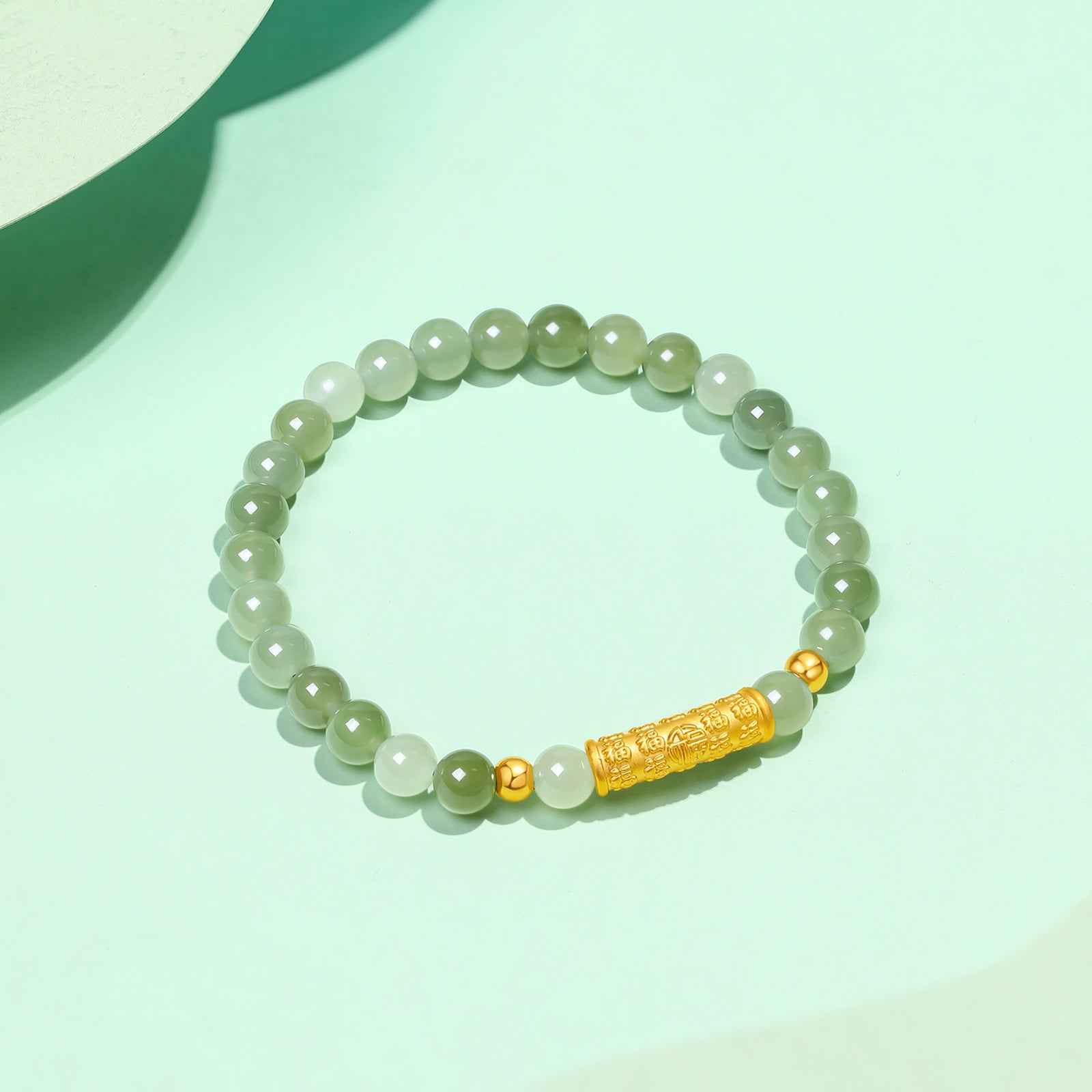 24K Gold Beaded Bracelet 5.7-6.2mm 0.65-0.75g Y1910809