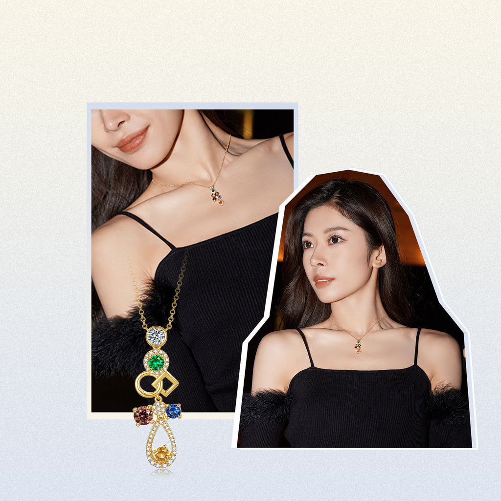 S925 Sterling Silver Pendant Necklace Cubic Zirconia 4.3-4.8g 45+5cm J0612883