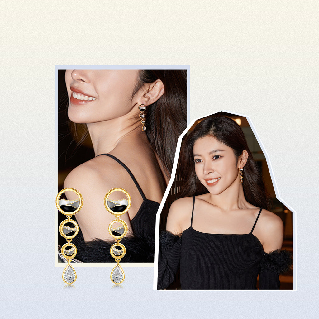 S925 Sterling Silver Earrings Cubic Zirconia 11-12.2g J0912881