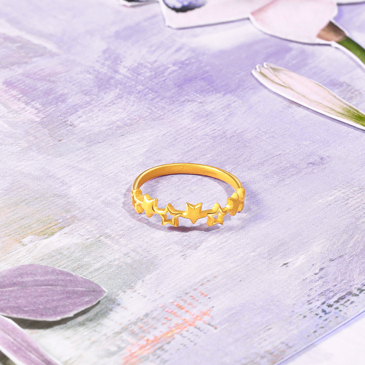 "Fantasy Forest" 999 24K Gold Ring            Star 1.7-2.6g A0113809