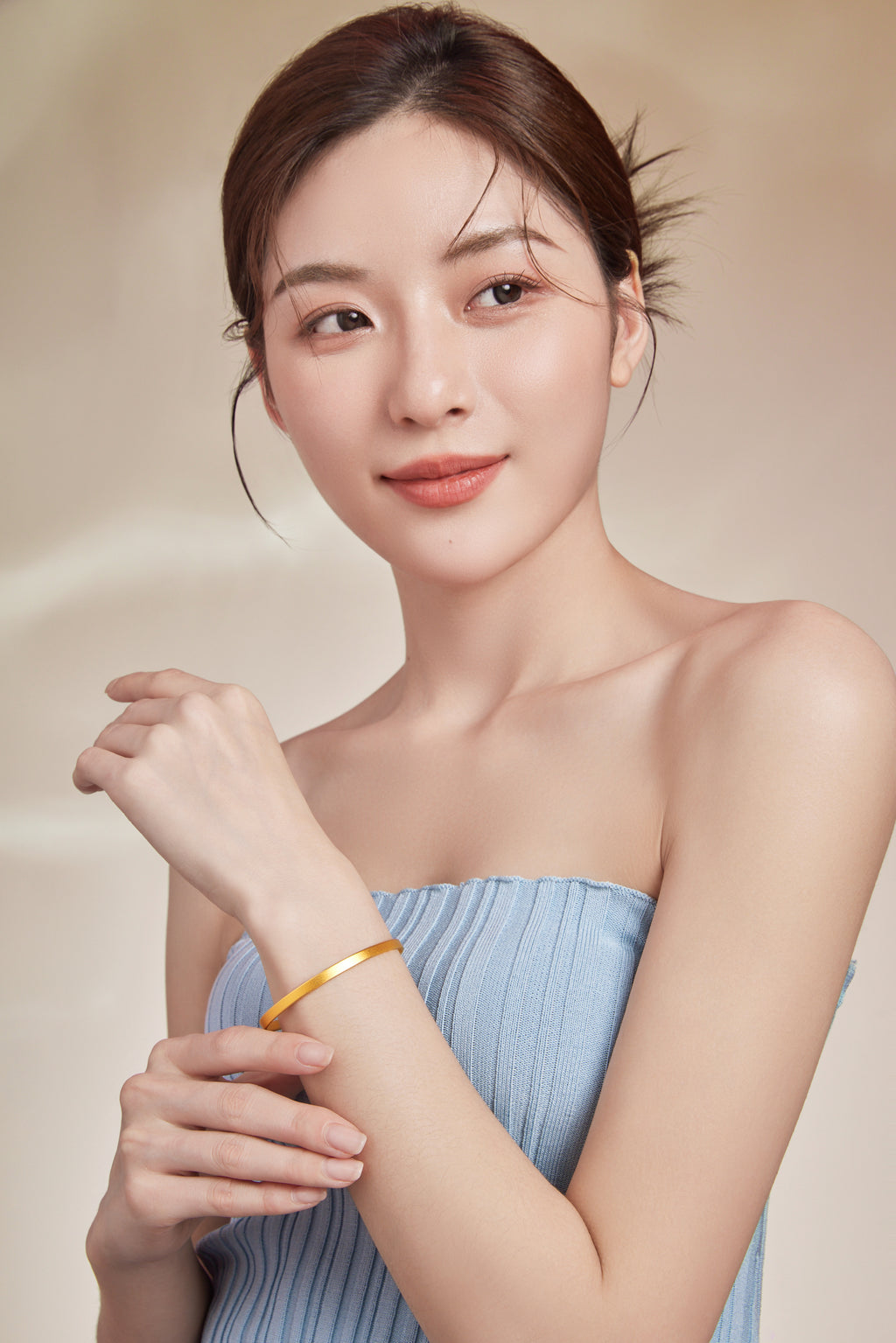 999 24K Gold Bangle Bracelet 17.5-19.5g A1011720