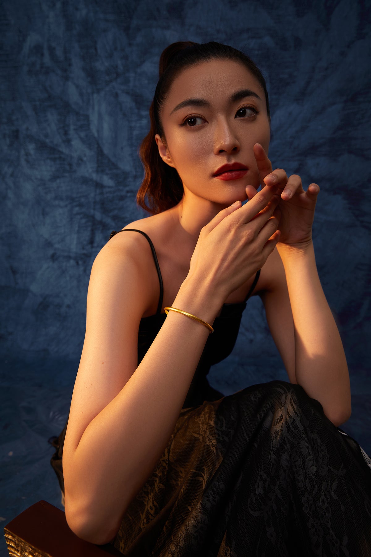 "Antiquity Gold" 999 24K Gold Bangle Bracelet 22-23g AA103610