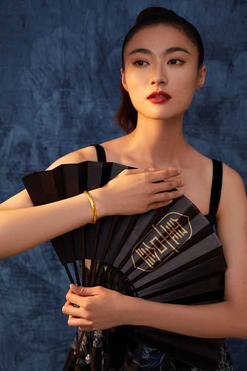 "Antiquity Gold" 999 24K Gold Bangle Bracelet 38-41g AA103848