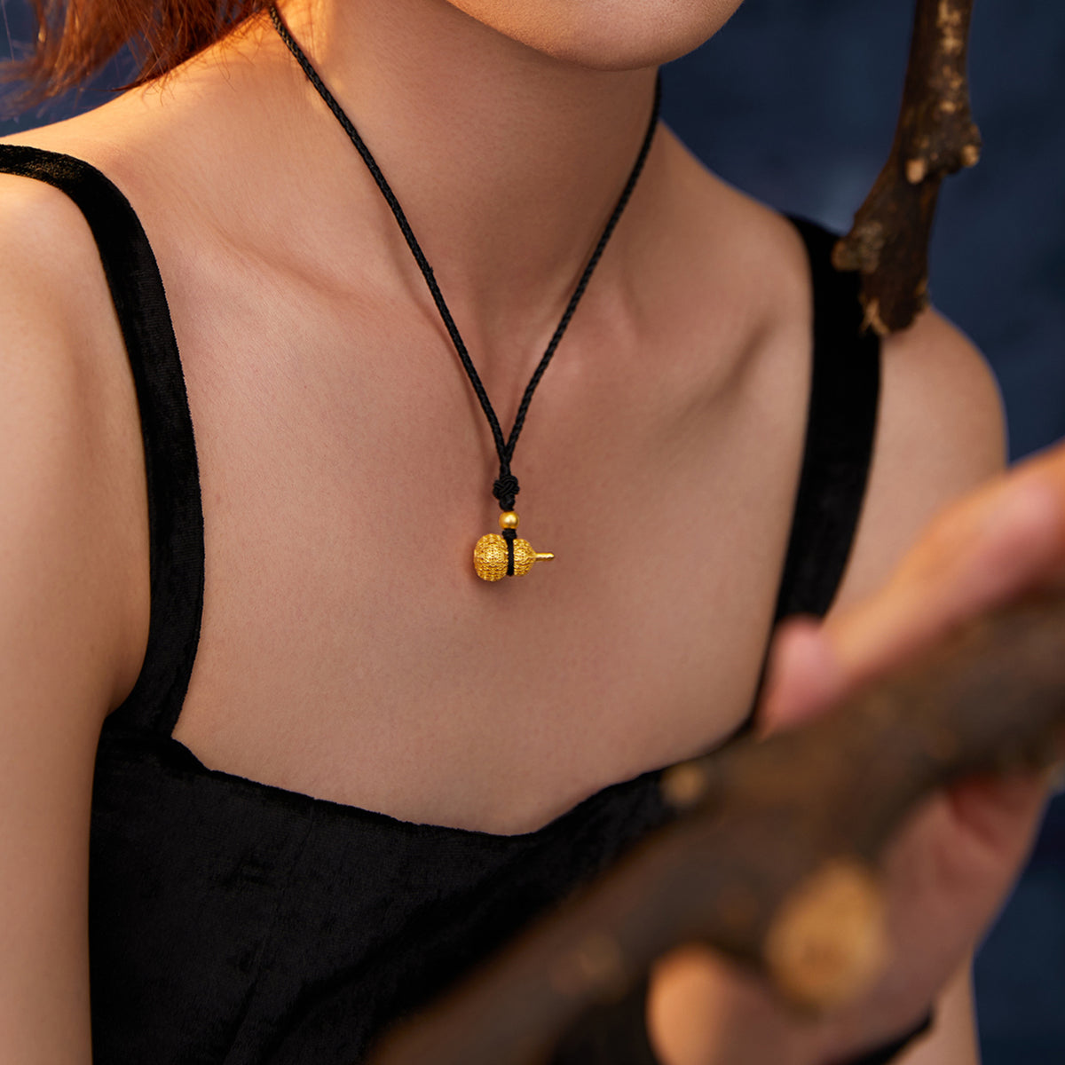 999 24K Gold Pendant Gourd 3-5g A049406