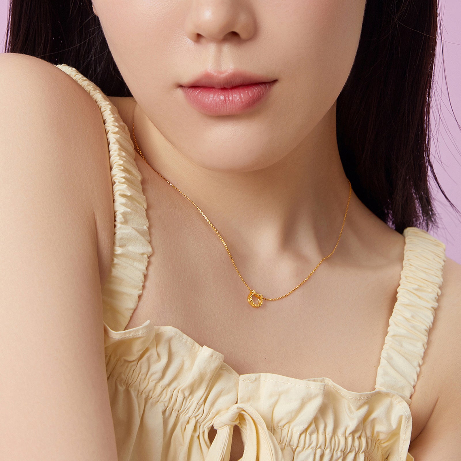 "infinite" 24K Gold Pendant Necklace              Cat 2-2.3g AW065013
