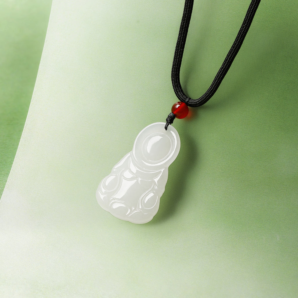 Pendant Hetian Jade Agate 6-6.5mm Guanyin Y0411869