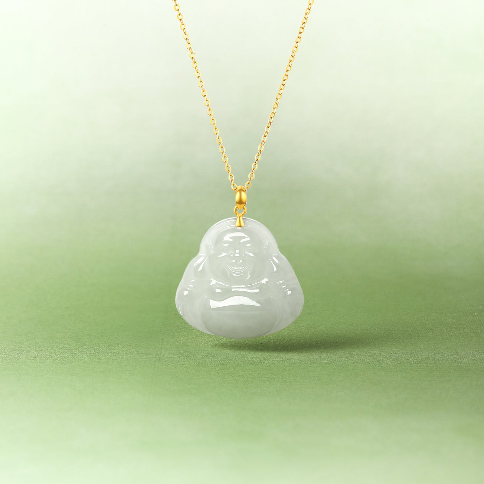 999.9 24K Gold Pendant Heitian Jade 0.25-0.45g Maitreya Buddha Y0411122