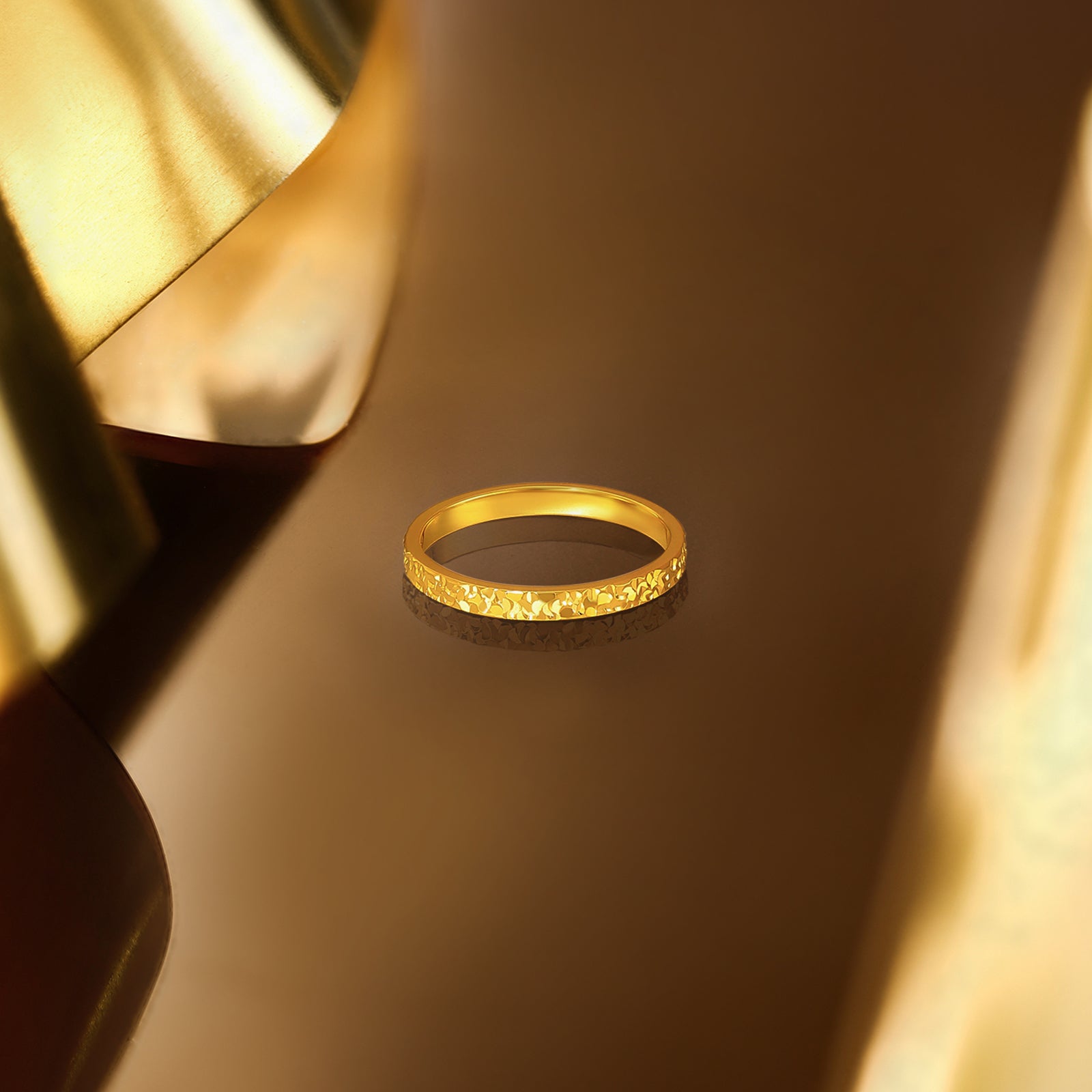 24K Gold Ring Crushed Ice 1.5-2.5g A0113247