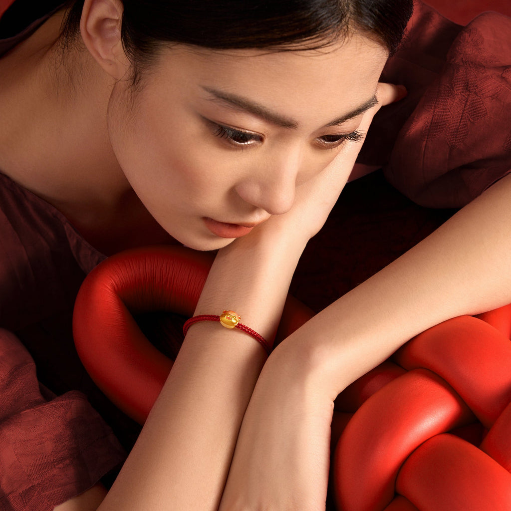 九華山24K金手鍊，地藏菩薩地頂山，17厘米和19厘米，A1615442