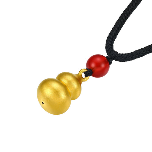 "Antiquity Gold" 999.9 24K Gold Pendant Necklace Gourd 0.5-0.8g AD047712