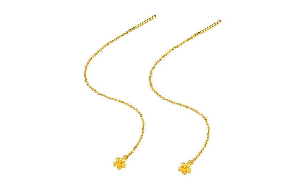   999 24K Gold Earrings              Flower 0.9-1.5g AB097872
