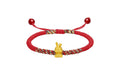 "Chinese Zodiac Rabbit" 24K Gold String Bracelet Rabbit 0.35-0.5g A1710485