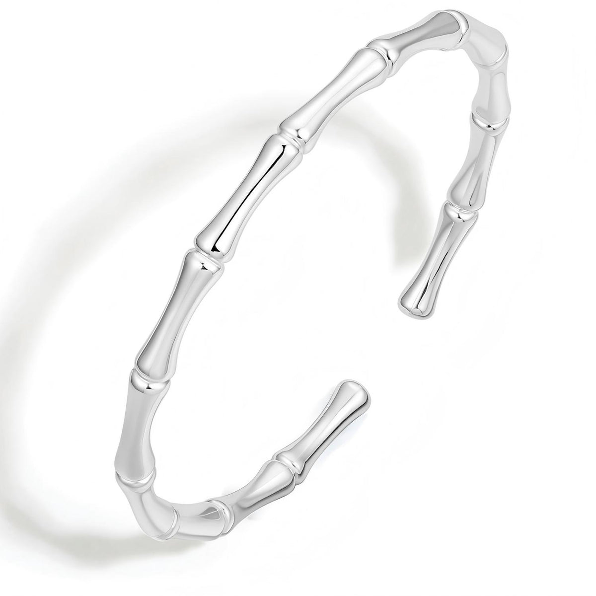 ZHOU LIU FU .999 Fine Silver Solid Adjustable Cuff Bangle Bracelet for Women, Bone-Shaped Fine Jewelry Halloween Gift for Her 2.12–2.2 in