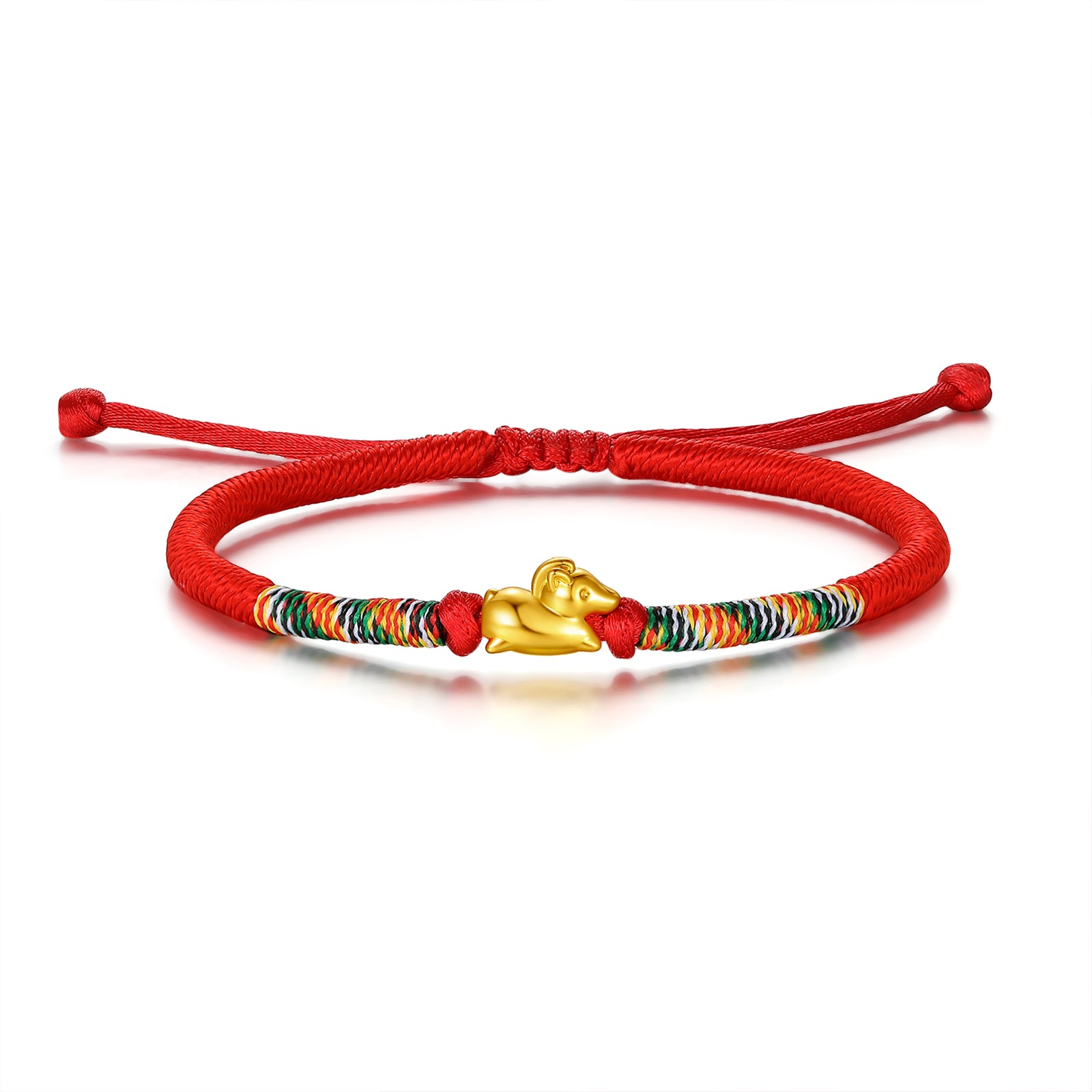 "Chinese Zodiac" 24K Gold String Bracelet Chinese Zodiac 0.3-0.5g