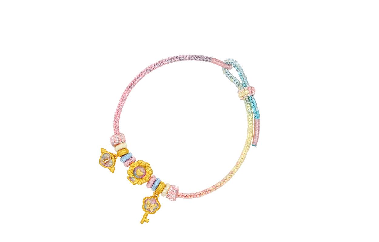 "Pop wu~" 24K Gold String Bracelet  1.6-2.1g A1715608