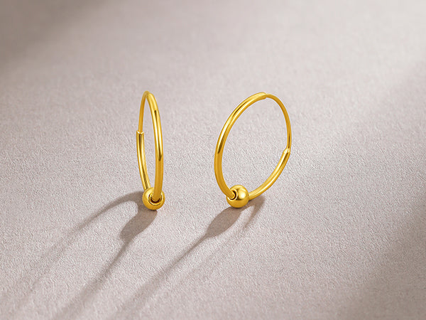 "infinite" 24K Gold Earrings 0.55-0.85g A0910234